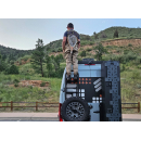 Heckträger mit Heckbox für Ski und Snowboard Größe L für Mercedes Sprinter 907 ab 2018 - Beifahrerseite - mattschwarz