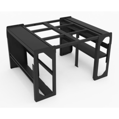 Rover Garage System – 3-in-1 Bett, Schreibtisch & Stauraum - für Mercedes Sprinter 906/907 - L2/L3/L4 - mattschwarz/Eiche - von Rover Vans