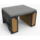 Rover Garage System – 3-in-1 Bett, Schreibtisch & Stauraum - Mattschwarz/Eiche - geeignet für Sprinter 907 L2/L3