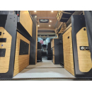 Rover Garage System – 3-in-1 Bett, Schreibtisch & Stauraum - Mattschwarz/Eiche - geeignet für Sprinter 907 L2/L3