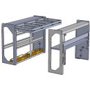 Rover Garage System – 3-in-1 Bett, Schreibtisch & Stauraum - Mattschwarz/Eiche - geeignet für Sprinter 907 L2/L3