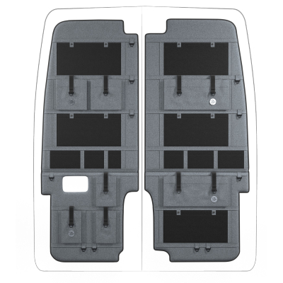 Hecktür Organizer für Kastenwagen - für viele Fahrzeugtypen geeignet - Grau oder Anthrazit - Moon Organizer MAX