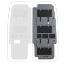 Hecktür Organizer für Kastenwagen - für viele Fahrzeugtypen geeignet - Moon Organizer MAX Grau-Mercedes Sprinter 906 / VW Crafter I - H2-Fahrerseite / links