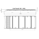 Aluminium Dachgepäckträger für Ford Transit 148 / 710 / ab 2014 - L3H2, L3H3 oder L4H3  - Mattschwarz
