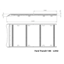 Aluminium Dachgepäckträger für Ford Transit 148 / 710 / ab 2014 - L3H2, L3H3 oder L4H3  - Mattschwarz