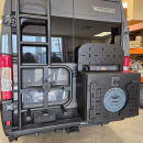 Universeller Aluminiumträger für Transporter / Zubehörträger / Heckträger - Beifahrerseite - mattschwarz - von Rover Vans