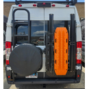 Universeller Aluminiumträger für Transporter / Zubehörträger / Heckträger - Beifahrerseite - mattschwarz - von Rover Vans