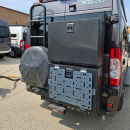 Universeller Aluminiumträger für Transporter / Zubehörträger / Heckträger - Beifahrerseite - mattschwarz - von Rover Vans