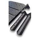 Universeller Aluminiumträger für Transporter / Zubehörträger / Heckträger - Beifahrerseite - Mattschwarz