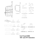 Universeller Aluminiumträger für Transporter / Zubehörträger / Heckträger - Beifahrerseite - Mattschwarz