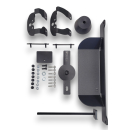 Heckleiter mit Reserveradhalter für Ford Transit MK8 ab 2014 - FWD, RWD oder 4x4 - Fahrerseite - mattschwarz - für Scharniere 180° und 270°