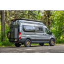 Heckleiter mit Reserveradhalter für Ford Transit MK8 ab 2014 - Fahrerseite - mattschwarz - für Scharniere 180° und 270° FWD