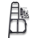 Heckleiter mit Reserveradhalter für Ford Transit MK8 ab 2014 - Fahrerseite - mattschwarz - für Scharniere 180° und 270° FWD