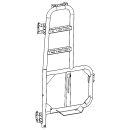 Heckleiter mit Reserveradhalter für Ford Transit MK8 ab 2014 - Fahrerseite - mattschwarz - für Scharniere 180° und 270° RWD