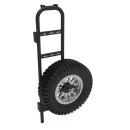 Heckleiter mit Reserveradhalter für Mercedes Sprinter 907 ab 2018 - L2 - FWD, RWD oder 4x4 - Fahrerseite - Scharniere 180° - mattschwarz - von Rover Vans