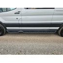 Aluminium Seiten-Trittbretter links und rechts für Ford Transit MK8 ab 2014 - L3 / L4 - mattschwarz - von Rover Vans