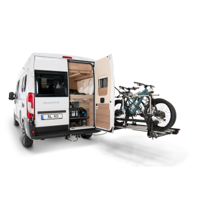 Fahrradträger TRIGO VAN – Heckträgersystem für Ducato/Jumper/Boxer - schwenkbar - mit automatischer Verriegelung