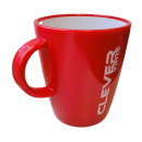 Henkelbecher CLEVER VANS aus Resylin - für kalte und heiße Getränke - mit Antirutsch-Dichtung - 300 ml, rot