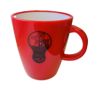 Henkelbecher CLEVER VANS aus Resylin - für kalte und heiße Getränke - mit Antirutsch-Dichtung - 300 ml, rot