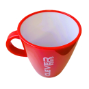 Henkelbecher CLEVER VANS aus Resylin - für kalte und heiße Getränke - mit Antirutsch-Dichtung - 300 ml, rot