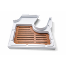 Duschwanne mit herausnehmbarem Duschboden aus Holz / Holzrost in Teak-Optik - für Kassettentoilette - passend für Clever Reisemobile