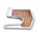 Duschwanne mit herausnehmbarem Duschboden aus Holz / Holzrost in Teak-Optik - für Kassettentoilette - passend für Clever Reisemobile