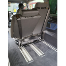 2-er Schlafsitzbank S2 von Aguti mit integrierter Kopfstütze, Beinauflage und Adapter für Mercedes Benz Vito / V-Klasse mit Originalschienenn