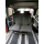 2-er Schlafsitzbank S2 von Aguti mit integrierter Kopfstütze, Beinauflage und Adapter für Mercedes Benz Vito / V-Klasse mit Originalschienenn