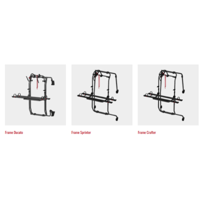 Fiamma Carry-Bike Frame Deep Black - für 3 Fahrräder / Kastenwagen mit doppelter Hecktür Ducato Jumper Boxer Sprinter Crafter