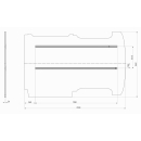 Bodenplatte mit Isolierung & 2 Aluminiumschienen für VW T5/T6 L1 – PVC Holzoptik inkl. SAF43 Schlafsitzbank (118 cm)