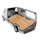 Bodenplatte mit Isolierung & 2 Aluminiumschienen für VW T5/T6 L1 – PVC Holzoptik inkl. SAF43 Schlafsitzbank (118 cm)