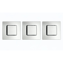 FAWO Pushlock Quadratisch Silber - Druckknopf + Rosette -...