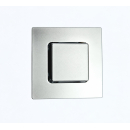 FAWO Pushlock Quadratisch Silber - Druckknopf + Rosette - 3er Set