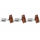 FAWO Pushlock Quadratisch Silber - Druckknopf + Rosette - 3er Set