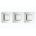 FAWO Pushlock Quadratisch Silber - Druckknopf + Rosette - 3er Set