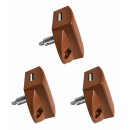 PushLock-Druckschloß, braun, einseitig - 3er Set