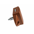 PushLock-Druckschloß, braun, einseitig - 3er Set