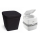 Stoffhocker schwarz mit Porta Potti 335 - mit Polster und Toilette