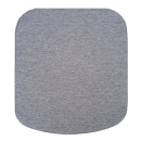 Stoffhocker grau mit Porta Potti 145 - mit Polster und Toilette