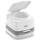 Stoffhocker grau mit Porta Potti 145 - mit Polster und Toilette