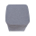 Stoffhocker grau mit Porta Potti 145 - mit Polster und Toilette