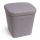 Stoffhocker grau mit Porta Potti 365 - mit Polster und Toilette