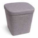 Stoffhocker grau mit Porta Potti 165 - mit Polster und...
