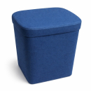 Stoffhocker blau mit Porta Potti 145 - mit Polster und...