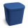Stoffhocker blau mit Porta Potti 145 - mit Polster und Toilette
