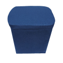 Stoffhocker blau mit Porta Potti 165 - mit Polster und Toilette