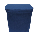 Stoffhocker blau mit Porta Potti 165 - mit Polster und Toilette