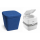 Stoffhocker blau mit Porta Potti 165 - mit Polster und Toilette
