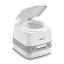 Stoffhocker blau mit Porta Potti 335 - mit Polster und Toilette