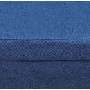Stoffhocker blau mit Porta Potti 335 - mit Polster und Toilette